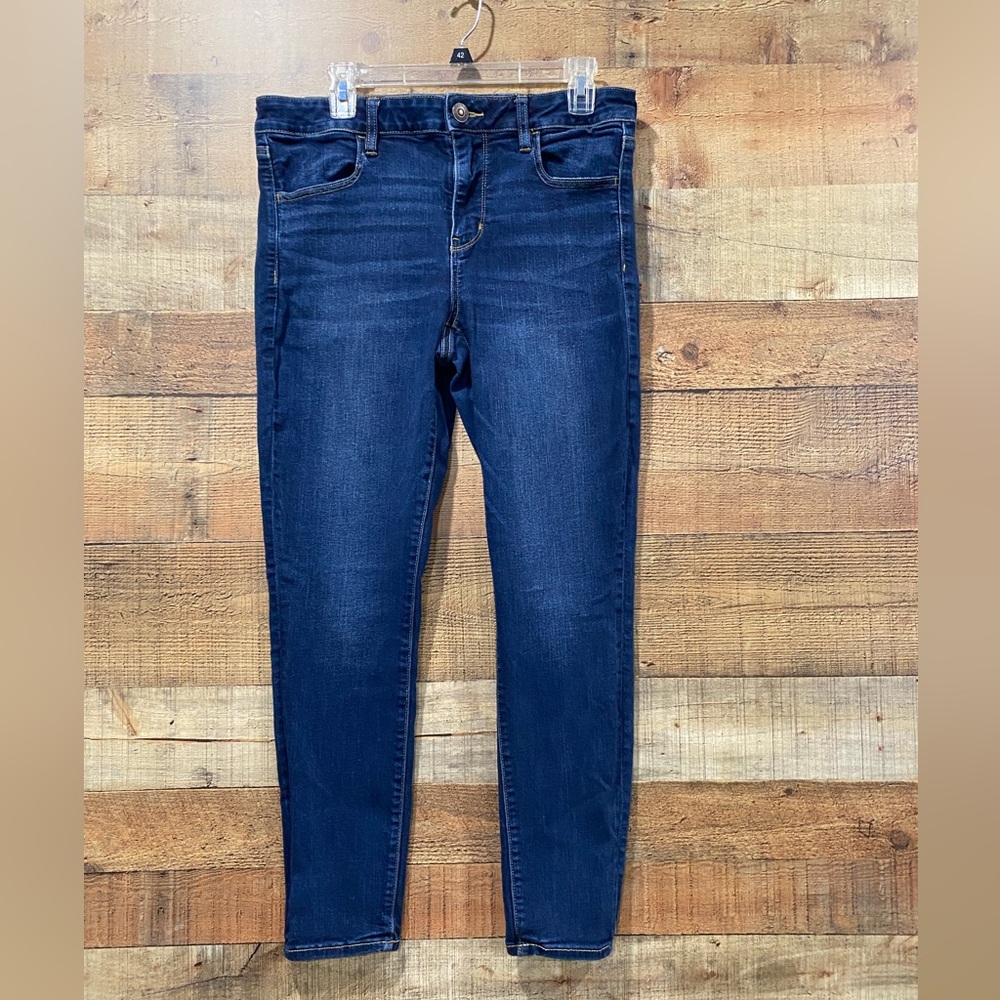 American Eagle Outfitters Dark Blue Slimming Jeggings Size 14